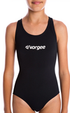 Vorgee Girls' Freestyler One Piece Swimsuit - Black - Comfort Action