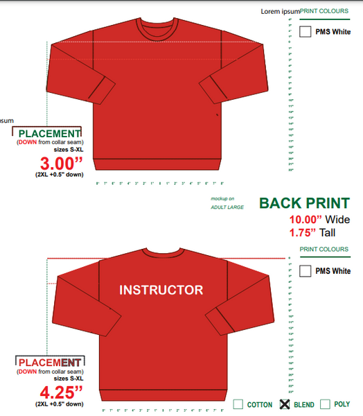 CHLLSLY - Chlorine Resistant Long Sleeve - Red - Instructor
