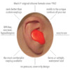 Mack's Pillow Soft Kids Size Moldable Silicone Swim Earplugs - High-Visibility Bright Orange (6-Pair Pack)